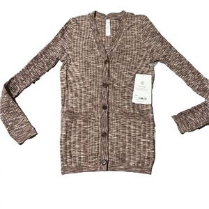 Athleta‎ Brown Cardigan Long Sleeve Relaxed Fit